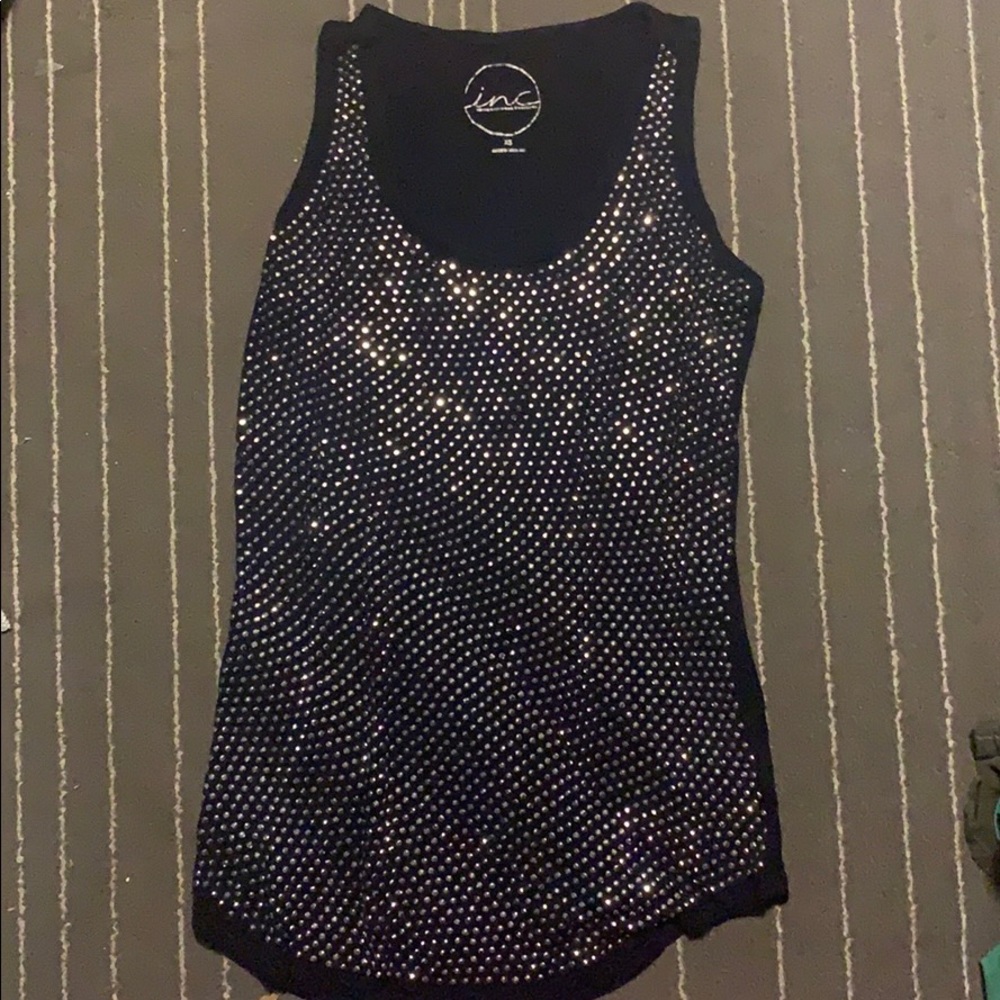 INC navy and silver tank